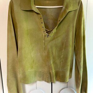 Suede blouse, well made.